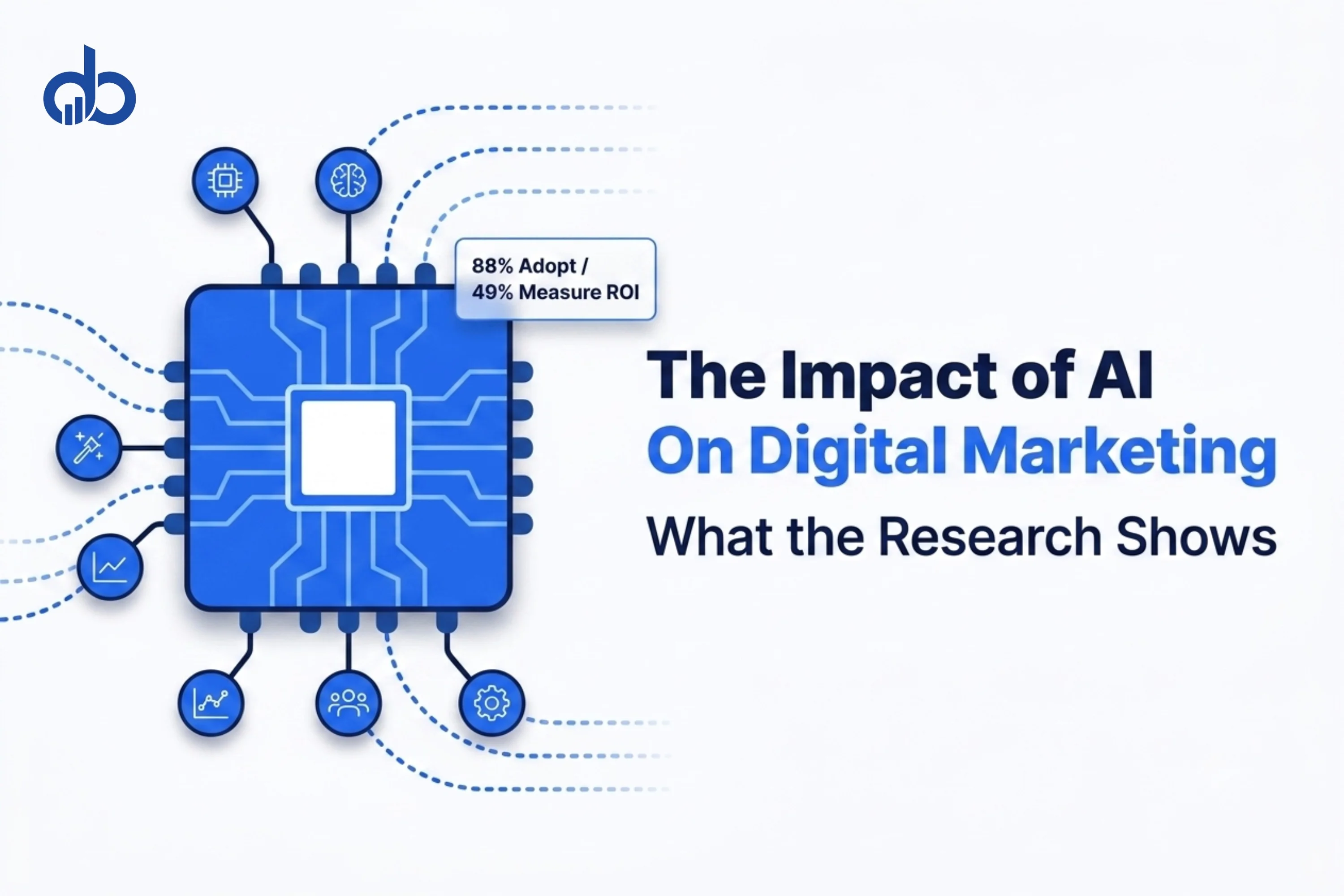 AI circuit chip diagram illustrating the impact of artificial intelligence on digital marketing strategy